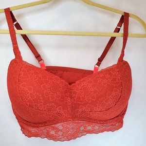 PINK Victoria's Secret Push Up Sienna Lace Bralette Size L (DD) EXCELLENT